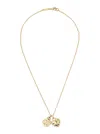 Dolce & Gabbana Women Gold Colored Necklace With Logo Pendant And Heart Pendant In Brass Woman In Gold
