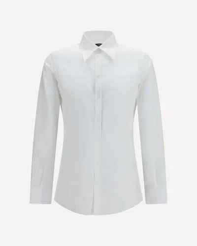 Dolce & Gabbana Cotton Poplin Dress Shirt In White