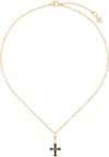 Dolce & Gabbana Gold Cross Necklace In Zoo00 Oro