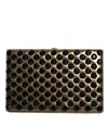 Dolce & Gabbana Gold Crystal Bifold Clutch Evening Party Women Purse Bag In Gold