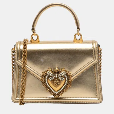 Pre-owned Dolce & Gabbana Gold Devotion Bag