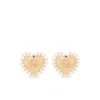 Dolce & Gabbana Heart Earrings With Beaded Detailing