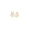 Dolce & Gabbana Heart Pendant Brass Earrings With Pearl Detail In Not Applicable