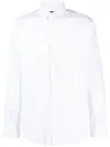 Dolce & Gabbana Slim Fit Long-sleeved Shirt In Stretch Cotton In White