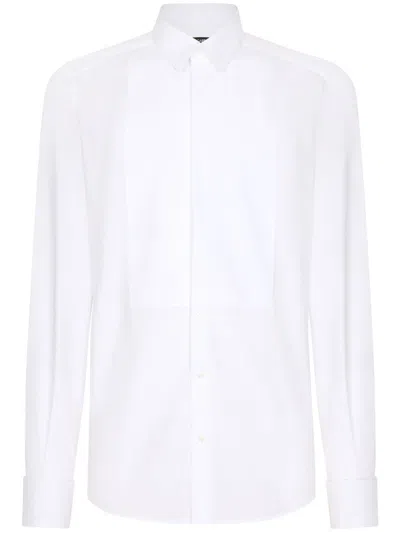 Dolce & Gabbana Hemd Mit Logo-patch In White