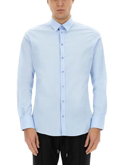 Dolce & Gabbana Gold Fit Shirt In Blue