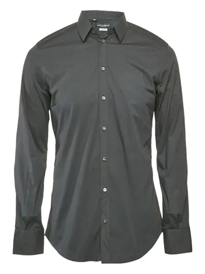 Pre-owned Dolce & Gabbana Gold Fit Shirt In Blue