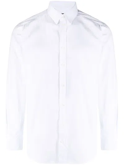 DOLCE & GABBANA DOLCE & GABBANA GOLD FIT WHITE COTTON SHIRT