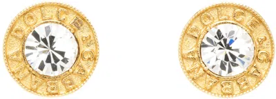 Dolce & Gabbana Gold Logo Earrings In Zoo00 Oro