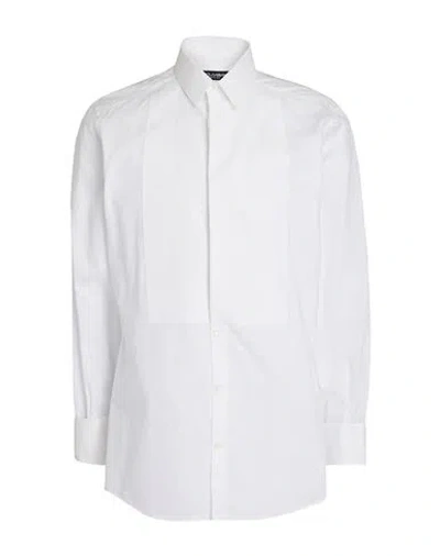Dolce & Gabbana Gold Man Shirt White Size 15 Cotton