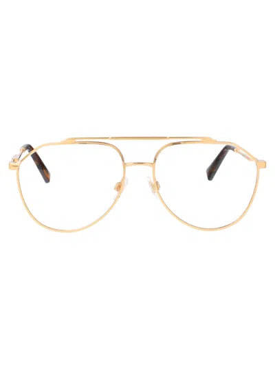 Dolce & Gabbana Gold Metal Glasses In White