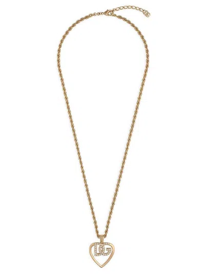 Dolce & Gabbana Logo Charm Necklace In Gold