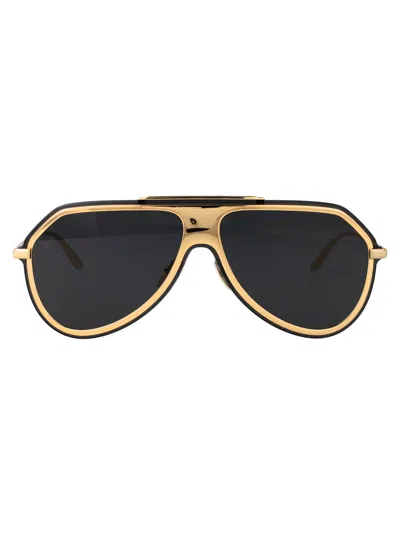 Dolce & Gabbana Gold Metal Sunglasses In Black