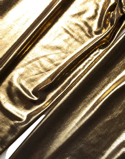 Dolce & Gabbana Gold Metallic Leggings