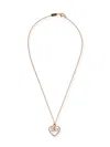 Dolce & Gabbana Heart And Logo Rhinestones Pendant Necklace Accessories In Gold