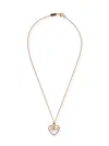 Dolce & Gabbana Heart And Logo Rhinestones Pendant Necklace Accessories In Gold