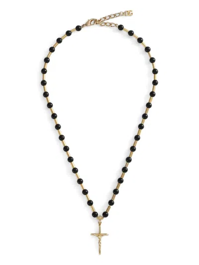 DOLCE & GABBANA GOLD PLATED CROSS NECKLACE
