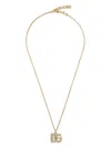 Dolce & Gabbana Gold Plated Necklace In Grey