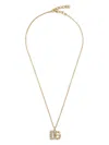 Dolce & Gabbana Gold Plated Necklace In Grey