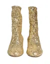 Dolce & Gabbana Gold Sequined Boot In Gold