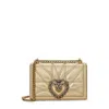 Dolce & Gabbana Medium Devotion Crossbody Bag In Quilted Nappa Mordore Leather