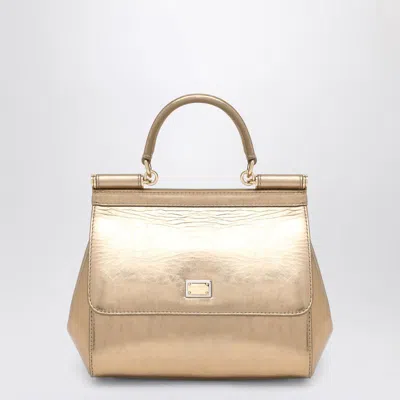 DOLCE & GABBANA DOLCE & GABBANA GOLD SICILY MEDIUM HANDBAG