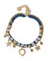 Dolce & Gabbana Gold Tone Brass Chain Iam The Star Bracelet In Gold