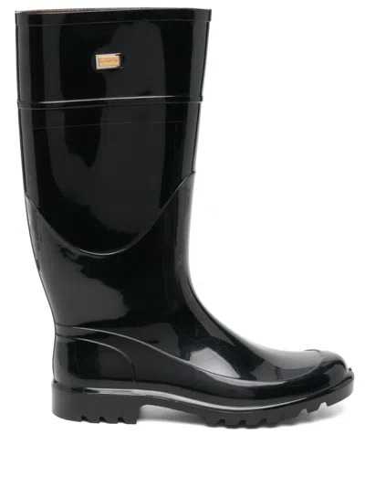 Dolce & Gabbana Gold-tone Hardware Boot In Schwarz