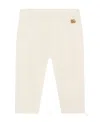 Dolce & Gabbana Gold-tone Logo-lettering Cashmere Leggings In White