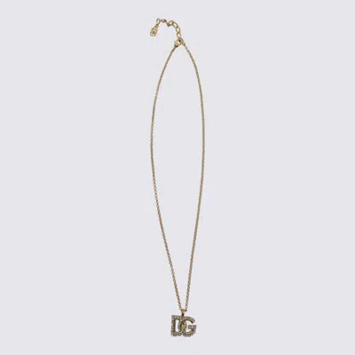 Dolce & Gabbana Gold Tone Necklace In Oro