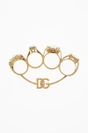 Dolce & Gabbana Golde-effect Rings With Jewels