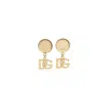 Dolce & Gabbana Dg Clips Brass Half-moon Stud Earrings In Gold