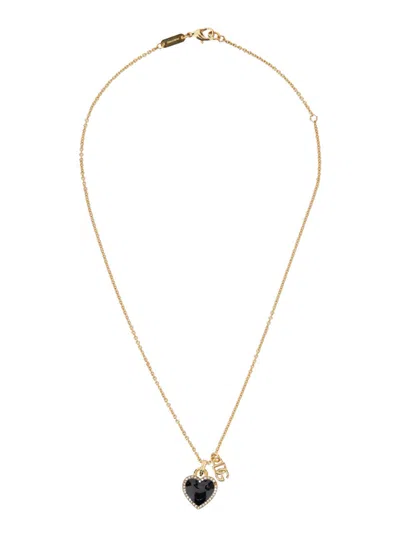 DOLCE & GABBANA WOMEN GOLDEN HEART LOGO PENDANT NECKLACE, ONESIZE LUXURY NECKPIECES FOR WOMEN DARVEYS
