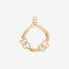 Dolce & Gabbana Crystal-embellishment Link-chain Bracelet In Gold