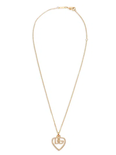 DOLCE & GABBANA GOLDEN LOGO PENDANT NECKLACE