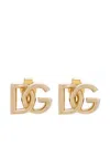 Dolce & Gabbana Gold Earrings With Dg Logo In Silver Plated Brass Woman