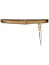 Dolce & Gabbana Patent Leather Belt In Golden