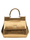 Dolce & Gabbana Golden Sicily Medium Satchel In Golden