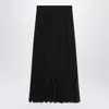 Dolce & Gabbana Women Black Chiffon And Lace Pleated Midi Skirt In Black