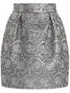 Dolce & Gabbana Brocade-effect Midi Skirt In Argento