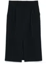 Dolce & Gabbana Dolce&gabbana Black Gabardine Wool Pencil Skirt In Black