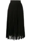 Dolce & Gabbana Dolce&gabbana Women Lace Midi Skirt In Nero