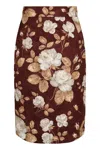 Dolce & Gabbana Floral Midi Skirt High Waist In Multi