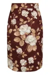 Dolce & Gabbana Floral Midi Skirt High Waist In Multi
