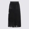 Dolce & Gabbana Silk Organza Midi Skirt In Black