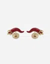 Dolce & Gabbana Good Luck Cufflinks In Enamelled Yellow Gold Gold Male Onesize In Gold