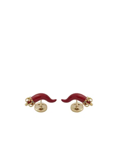 Dolce & Gabbana Good Luck Cufflinks18 Carat Yellow Gold And Enamel