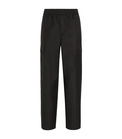 Dolce & Gabbana Virgin Wool Tailored Trousers In Neutral
