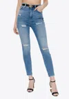 Dolce & Gabbana Grace Jeans With Ripped Details In Blue