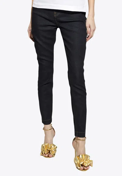 Dolce & Gabbana Grace Slim-fit Jeans In Blue